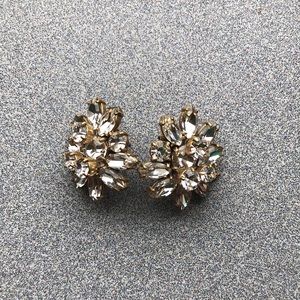 J Crew Crystal Cluster Earrings